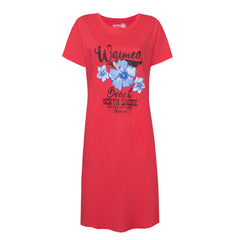 SUKIENKA DAMSKA Z KRÓTKIM RĘKAWEM 100% BAWEŁNY - TROPICA