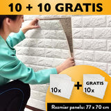 BRICKWALL® - SAMOPRZYLEPNA TAPETA 3D (77 cm x 70 cm)