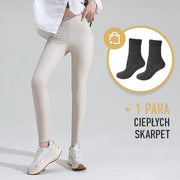 FIERCEFLEX™ - LEGGINSY „SKÓRZANE” OCIEPLANE