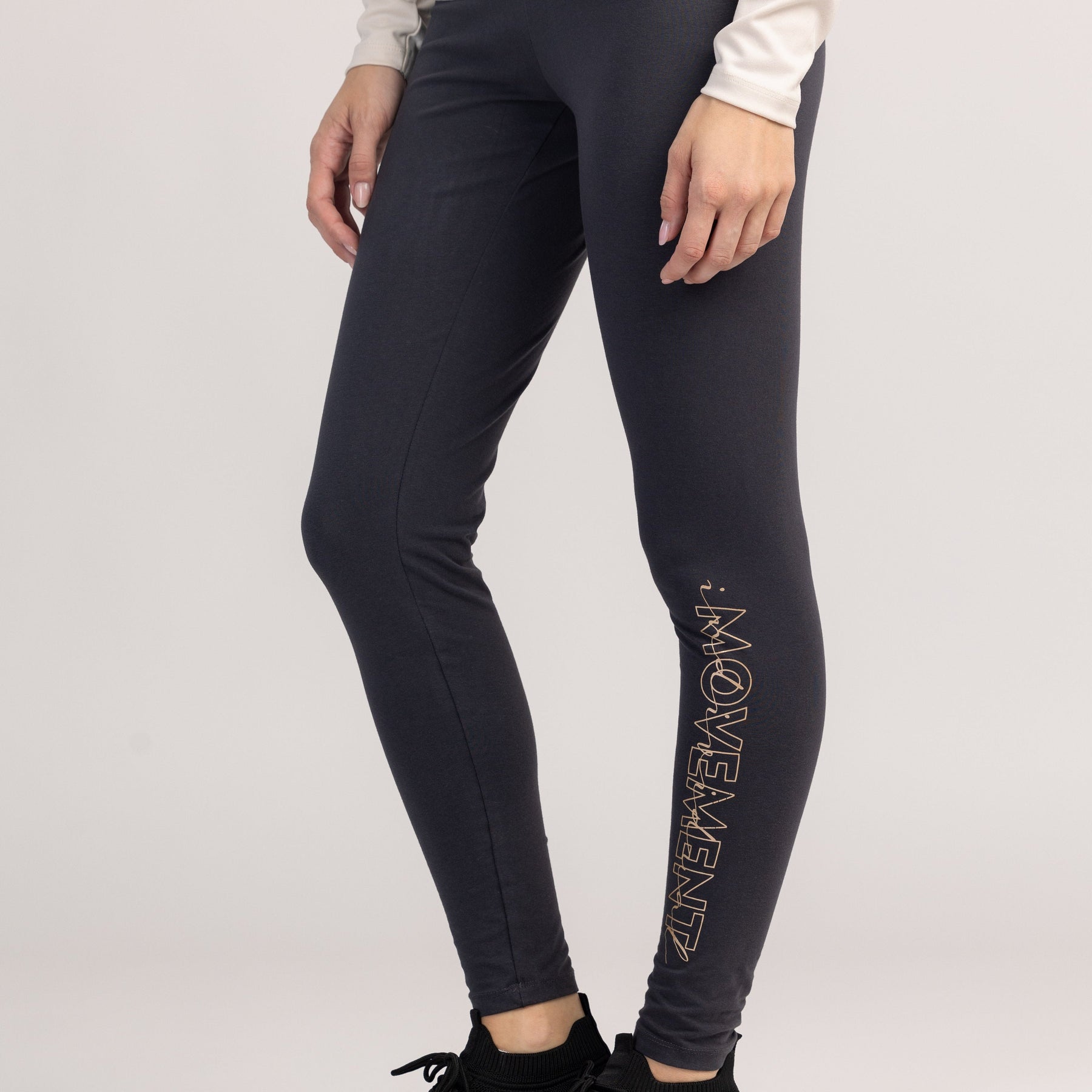 SOLAVE - DŁUGIE BAWEŁNIANE LEGGINSY DAMSKIE