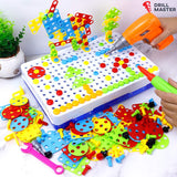 DRILLMASTER® - EDUKACYJNY ZESTAW DLA DZIECI DIY Z WIERTARKĄ NA BATERIE