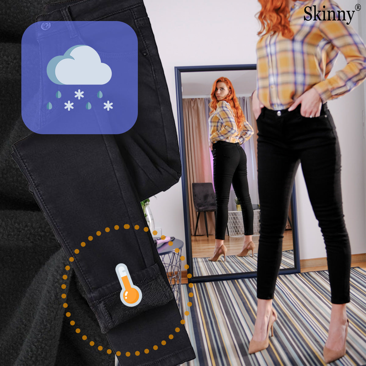 SKINNY® - ZIMOWE CIEPŁE DŻINSY